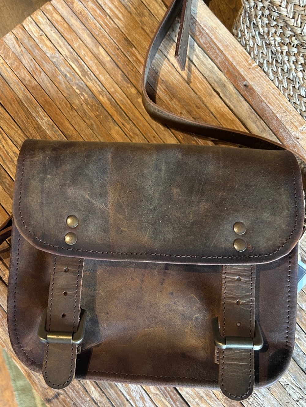 Leather handbag